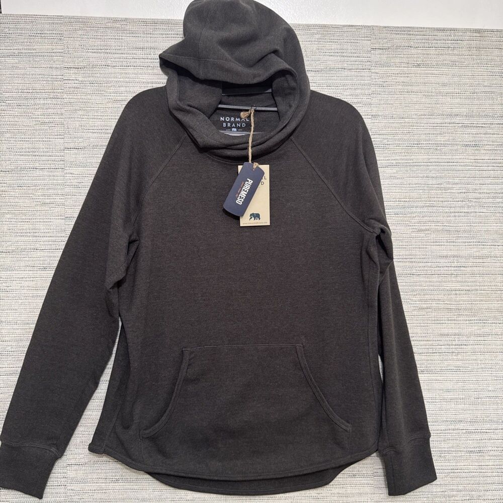 Normal Brand Puremeso Women’s Hoodie Charcoal Small Luxe Athleisure